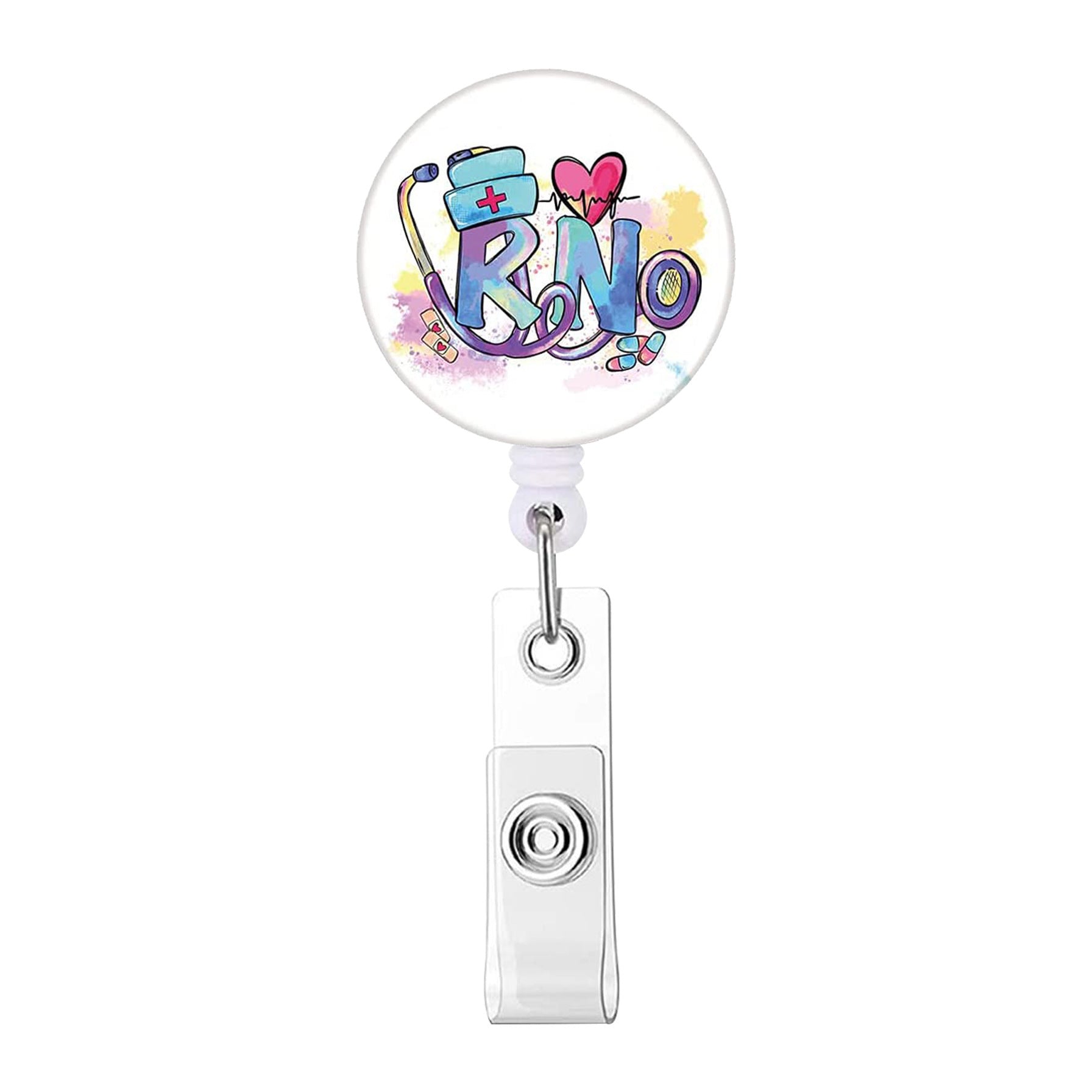 Wholesale Doctor and nurse cartoon printing retractable rotating easy pull